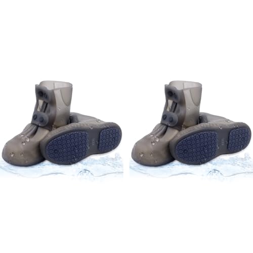 PALAY® Silicone Shoe Covers for Kids Men Women with Double-Breasted Anti-Slip Waterproof TPE Sole Wear-resistant Reusable for Rainy Season Size 10.5-11.5 2 PCS PALAY® Silicone Shoe Covers for Kids Men Women with Double-Breasted Anti-Slip Waterproof TPE Sole Wear-resistant Reusable for Rainy Season Size 10.5-11.5 2 PCS